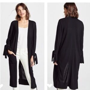Brochu Walker Albian Tie Cardigan in Black